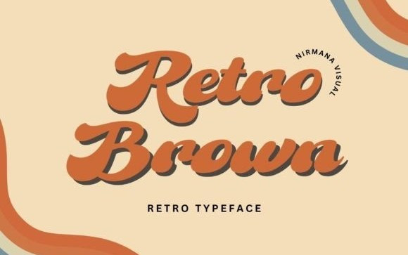 Retro Brown Script Font