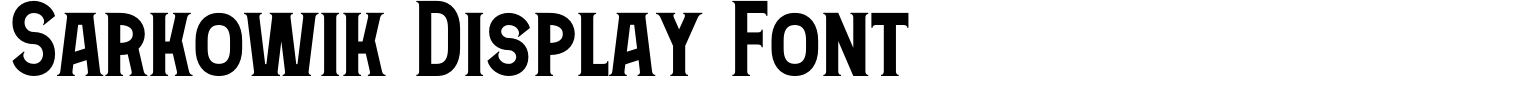 Sarkowik Display Font