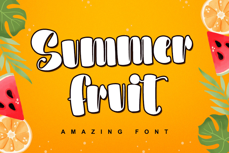Summer Fruit Display Font