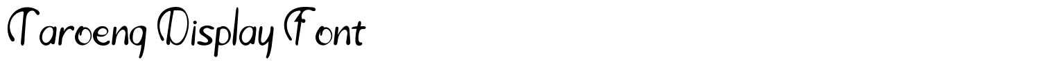 Taroeng Display Font