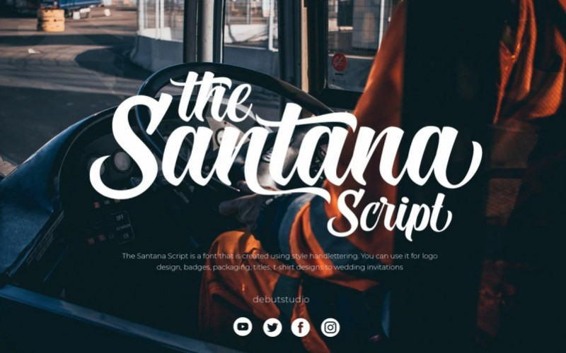 The Santana Script Font