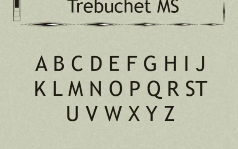 Trebuchet MS Sans Serif Font