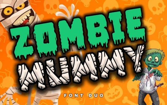 Zombie Mummy Display Font
