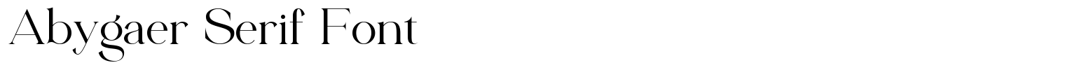 Abygaer Serif Font