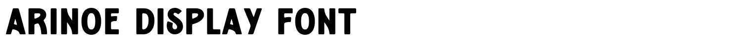 Arinoe Display Font