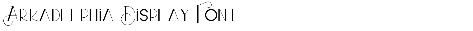 Arkadelphia Display Font
