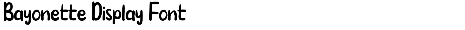 Bayonette Display Font