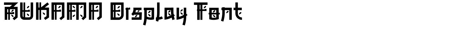 BUKAMA Display Font