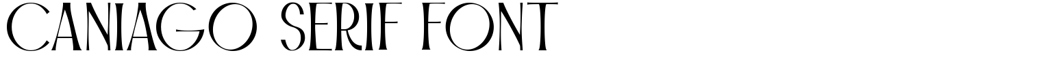 Caniago Serif Font