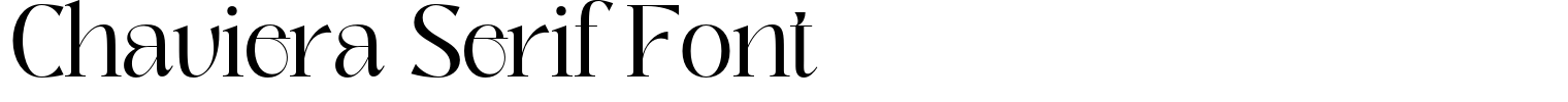 Chaviera Serif Font