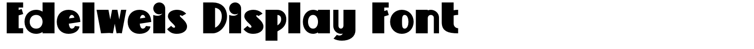 Edelweis Display Font