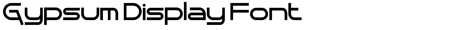 Gypsum Display Font