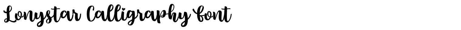 Lonystar Calligraphy Font