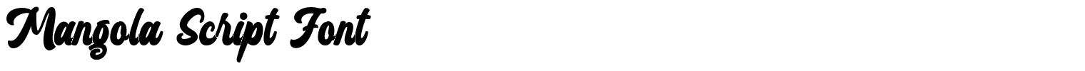 Mangola Script Font