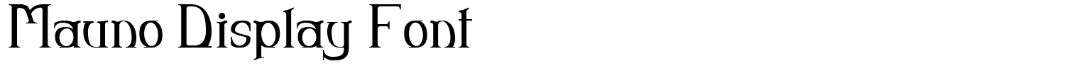 Mauno Display Font
