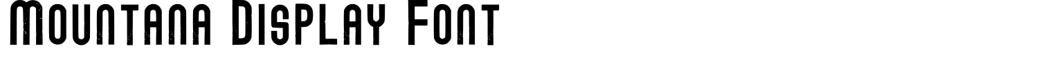 Mountana Display Font