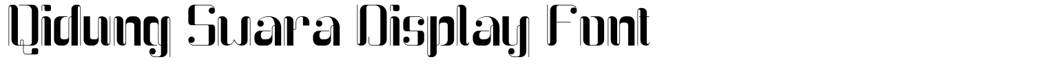 Qidung Swara Display Font