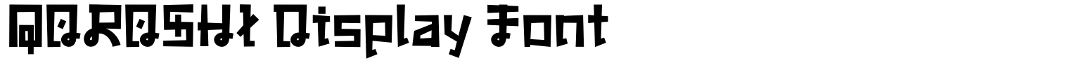 QOROSHI Display Font