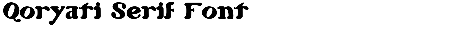 Qoryati Serif Font