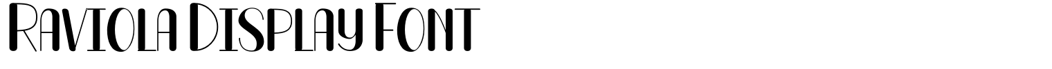 Raviola Display Font