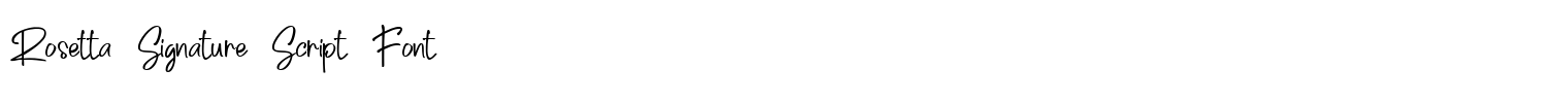 Rosetta Signature Script Font