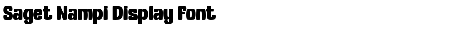 Saget Nampi Display Font