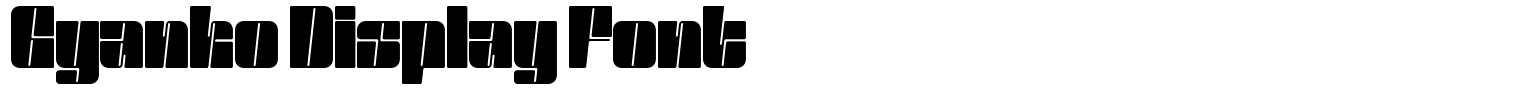 Gyanko Display Font